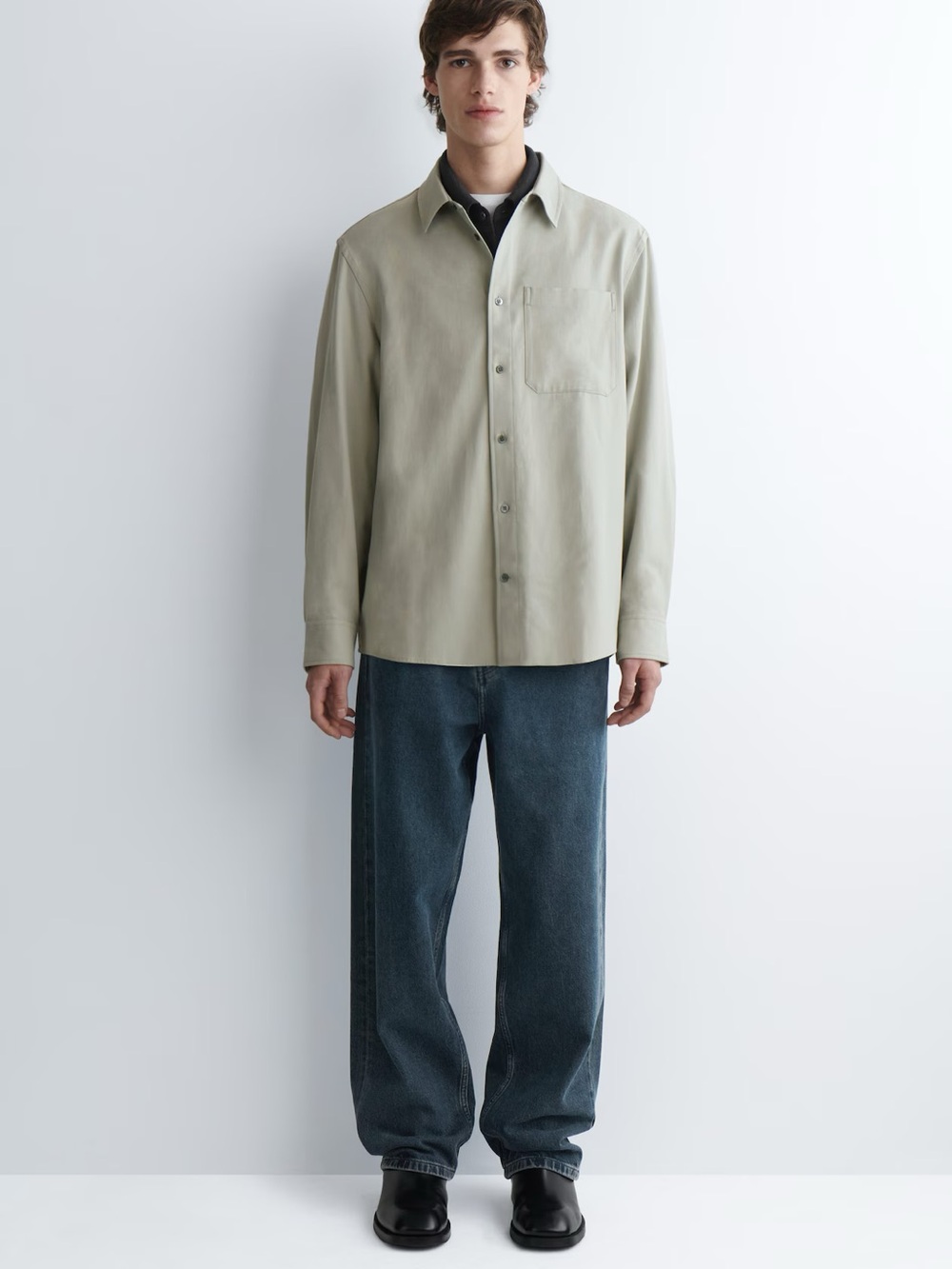 NWT (size M) COS RELAXED BRUSHED COTTON-BLEND SHIRT